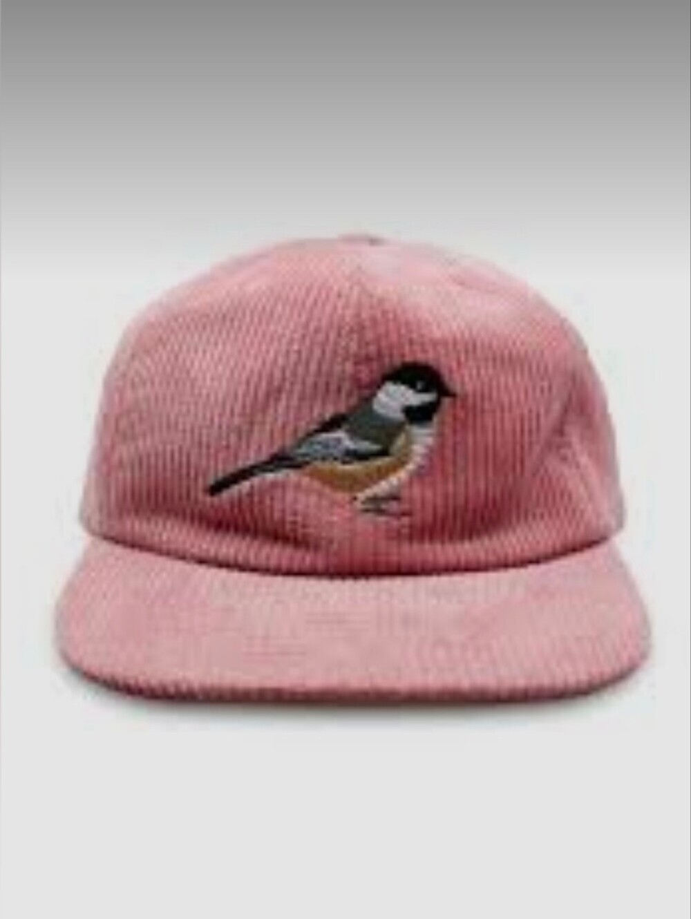 Pink Chickadee Corduroy Hat by Bird Collective OS